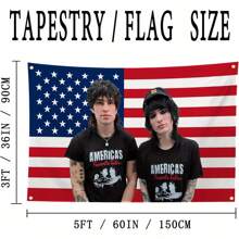 TIMIBUGER 杰克和约翰尼旗帜 3*5 英尺带黄铜索环 杰克和约翰尼挂毯趣味挂毯横幅房间装饰 - 黑色 - 查看 4