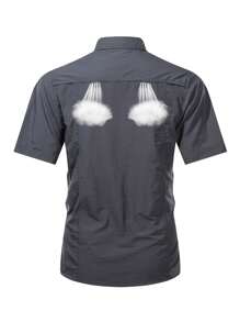Men's Casual Mountaineering Tactical Fishing Shirt - Dark Grey - View 5