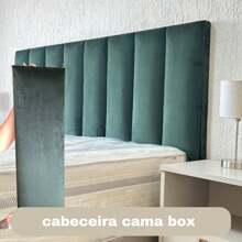 Headboard For Single Box Bed 60x20 Modular Kit 5 Upholstered Pieces - Green - View 2