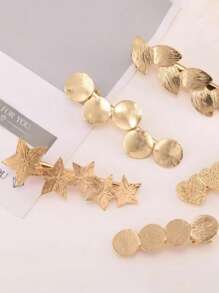 Star Metal Vintage Hair Pin Clip For Women/Girl Headwear Gold/Silver Hairpins Barrettes Styling Hair Accessories Gifts - Multicolor - View 1