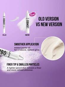 NYX 巨型高光棒，香草冰淇淋色，提供亮泽高光效果，确保均匀覆盖，持久光泽，增强面部轮廓，注入荷荷巴油，带来自然光泽，旋转式设计，无需削尖，更细的笔尖和更小的颗粒，适合所有肤色，非常适合日常使用。