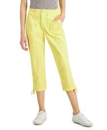 Style & Co Tie Hem Capri Pants - Yellow - View 2