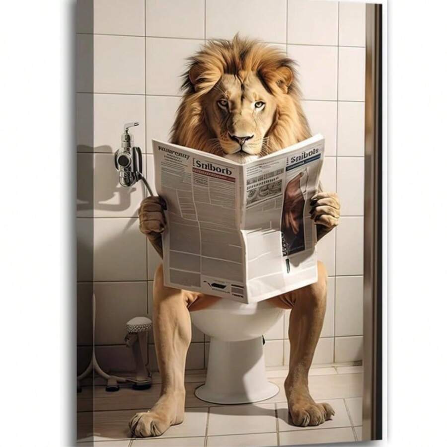 1 Antique Dark Animal Canvas Painting Gallery Bedroom Bathroom Mural Home, 20*30inch