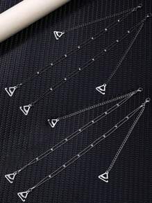 2 件/套可调节水钻胸罩肩带饰品胸罩配件肩链女士适用狂欢 - 彩色 - 查看 8