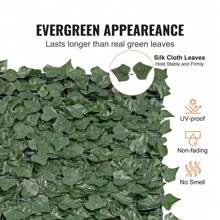 Ivy Privacy Fence, 39x98/158/198inch  59x98/118/158inch & 96x72inch  Artificial Green Wall Screen, Greenery Ivy Fence With Strengthened Joint, Faux Hedges Vine Leaf Decoration For Outdoor Garden, Yard, Balcony, Patio Decor - 59 x 118inch - 查看 2