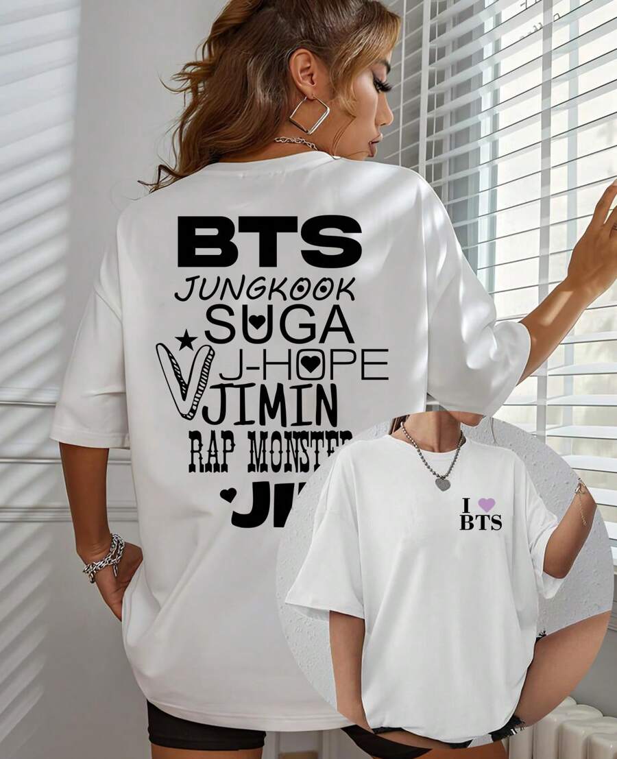 Camiseta Unissex Banda Grupo Kpop Coreano Bt21 Boys Boy I Love Show Fãs