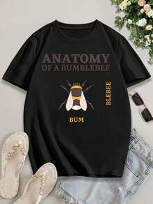 Valentine's Day Bumble Bee Anatomy T-Shirt A Beekeeper's Awesome Gift for Women - Save the Bees - Negro - Ver 2