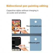 Amaxiu 2 合 1 触摸屏触控笔，1 支触控笔，带透明圆盘和硅胶头，高灵敏度触控笔，细点触控笔，兼容所有触摸设备（黑色）