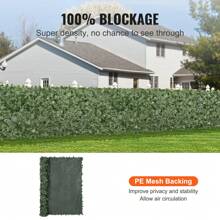 Ivy Privacy Fence, 39x98/158/198inch  59x98/118/158inch & 96x72inch  Artificial Green Wall Screen, Greenery Ivy Fence With Strengthened Joint, Faux Hedges Vine Leaf Decoration For Outdoor Garden, Yard, Balcony, Patio Decor - 96 x 72 inch - 查看 3