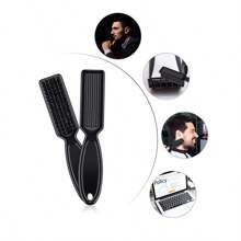 1 pieza Cepillo para barba de hombre, cepillo retro de barbero para grasa, limpiador de cabello deshilachado, herramienta de limpieza del cabello, accesorios de barbero, accesorios para hombres, accesorios para la cabeza para hombres - Multicolor - Ver 3
