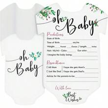 10pcs/Set Baby Gender Reveal Party Game Cards, Baby Shower Prediction & Bless Cards - Multicolor - View 5