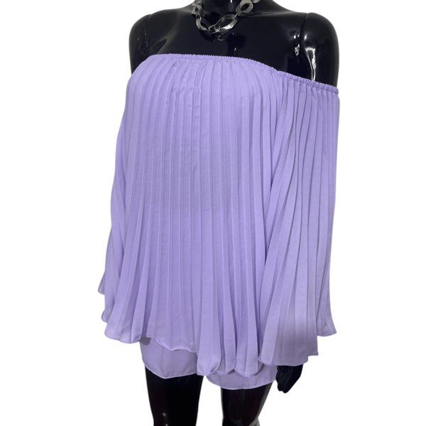 vestido conjunto feminino plissado short e vestido top com elástec