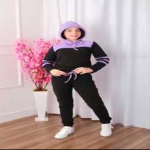"Fun And Comfortable Girls' Sweatshirt" (4 To 14 Years Old) - Màu đỏ tím - Xem 3