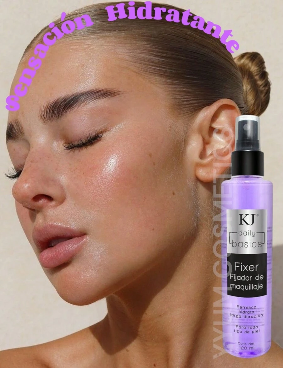 Fijador de maquillaje KJ Beauty Kejel Jabibe Hidrata, calma, maquillaje por más tiempo y refresca 120ml