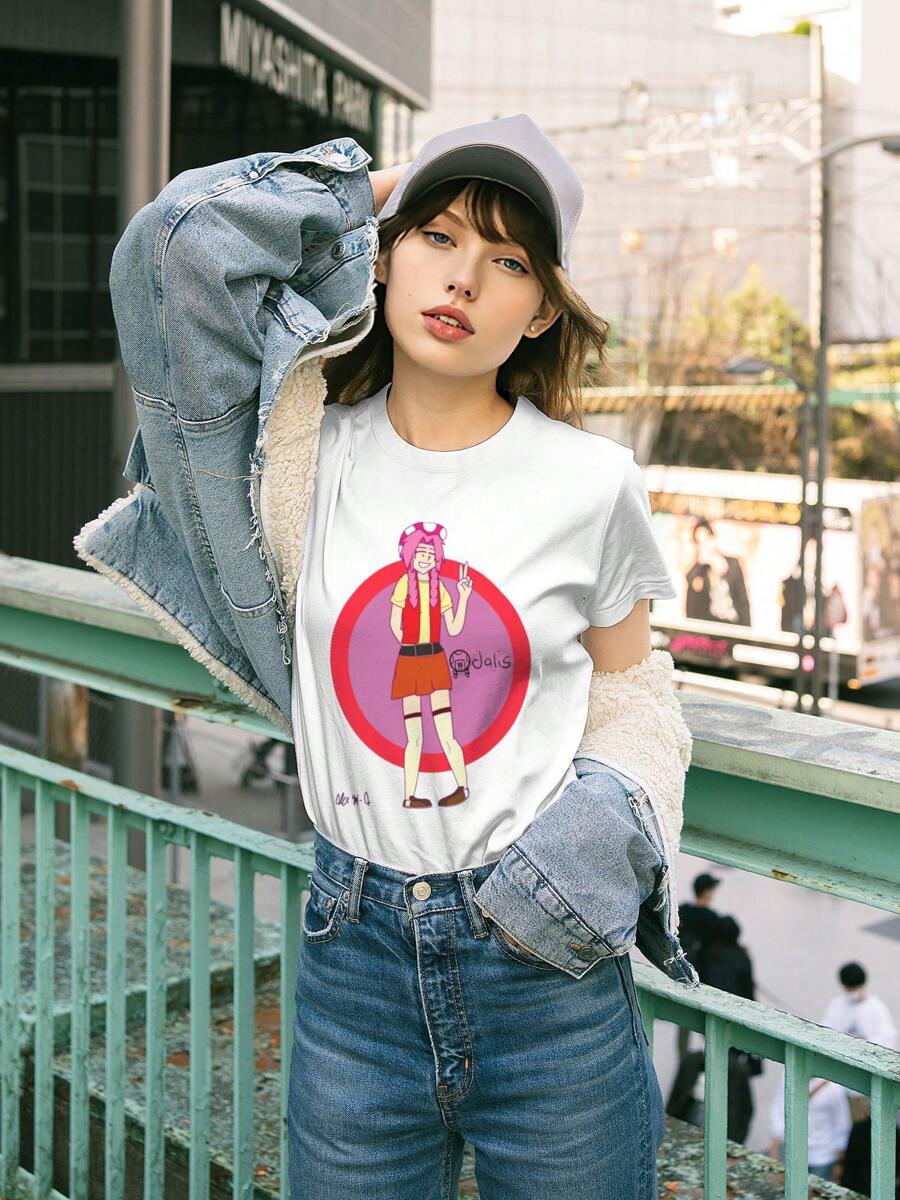 Odalis, Camiseta Mujer, Cuello Redondo Casual, Ideal para Días Casuales y Uso Cómodo.