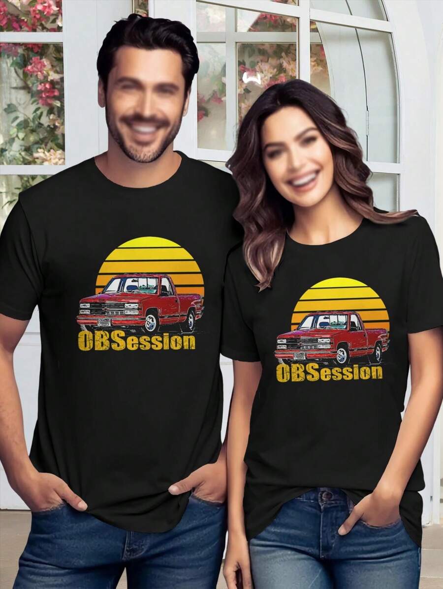 Lovers' T-Shirts 1998 Chevy C K Obsession - Square Body Heavy-Duty Pickup Trucks (General Motors) - Black - View 1
