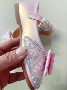 1 Pair Girls Leather Shoes Soft Bottom Cute Bow Sweet Kids Princess Shoes Spring Autumn For Party Shoe