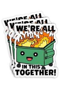 1 件防水、防潮、有趣的汽车贴花贴纸，可贴在杯子、笔记本电脑、汽车上，也可用作礼物