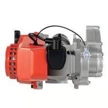 49CC 2 Stroke Aluminum Complete Engine Motor For Pocket Bike Mini Dirt Bike ATV - Silver - View 6