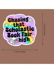 1 件/3 件 Chasing That Scholastic Book Fair High 贴纸 - 怀旧有趣的乙烯基贴花，非常适合爱书人，防风雨，非常适合笔记本电脑、笔记本和水瓶