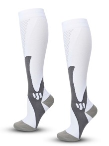 1Pair Running Men Compression Socks Fit Football Soccer Fitness Climbing Traveling Hiking Stockings 30 Mmhg Athletic Men Women Sports Socks XXL, Fall