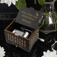 1 Pc, Custom Melody Music Box, You Are My Sunshine, Personalized Music Box, Custom Metal Melody Mechanism, Classical Carved Music Box, Music Theme Box, Gift For Friends, Valentine's Day For Close Friends, Friend Gift