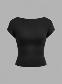Kit 3 Cropped Feminino  Nua Baby Tee Plain Casual - Gray, Black and White - View 9