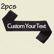 1/2/5/10/20/40 pezzi Nastro di raso personalizzato con testo, fascia con citazione personalizzata, fascia di compleanno personalizzabile, fascia per addio al nubilato/celibato personalizzabile, lunghezza: 160cm/63in, larghezza: 9,5cm/3,74in, 6 stili: nastro rosa/nero/bianco/blu/oro/viola, fascia "Bride To Be", adatta per lui/lei, multifunzionale, decorativa, riutilizzabile, traspirante, adorabile, di alta qualità, carina, colorata, moderna, morbida, personalizzata, unica, regalo ideale per lui/lei