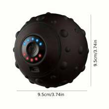 Pelota de masaje con vibración para relajar los músculos, pelota de yoga eléctrica de silicona para masajes, relajación física, vibración profunda, pelota de fascia, USB - Negro - Ver 7