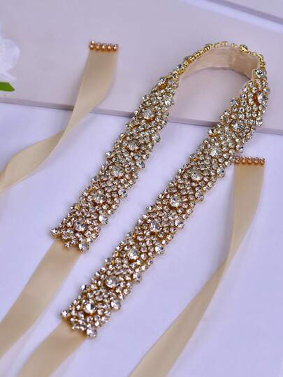 1 peça de cinto dourado para noiva, decoração clássica para vestido feminino, acessório corporal para coquetel, banquete, vestido de noite