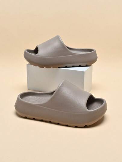 Kinder Schaumstoff Hausschuhe leicht rutschfest weiche Sohle, Mittlere Kinder Indoor Outdoor Sandalen schnelltrocknend einfarbig Jungen Mädchen Strandpantoffeln