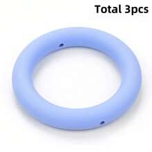 3/8 pièces Perles en silicone en forme d'anneau, perles en silicone DIY, convient pour faire des bijoux, des pendentifs de collier et des ornements - Bague perles en silicone - Voir 12