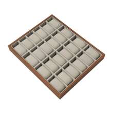 YUNRUX 24-Compartment Watch Box Watch Stand Organizer Display Bracelet Storage Case 40*33*4.5cm - Brown - View 6