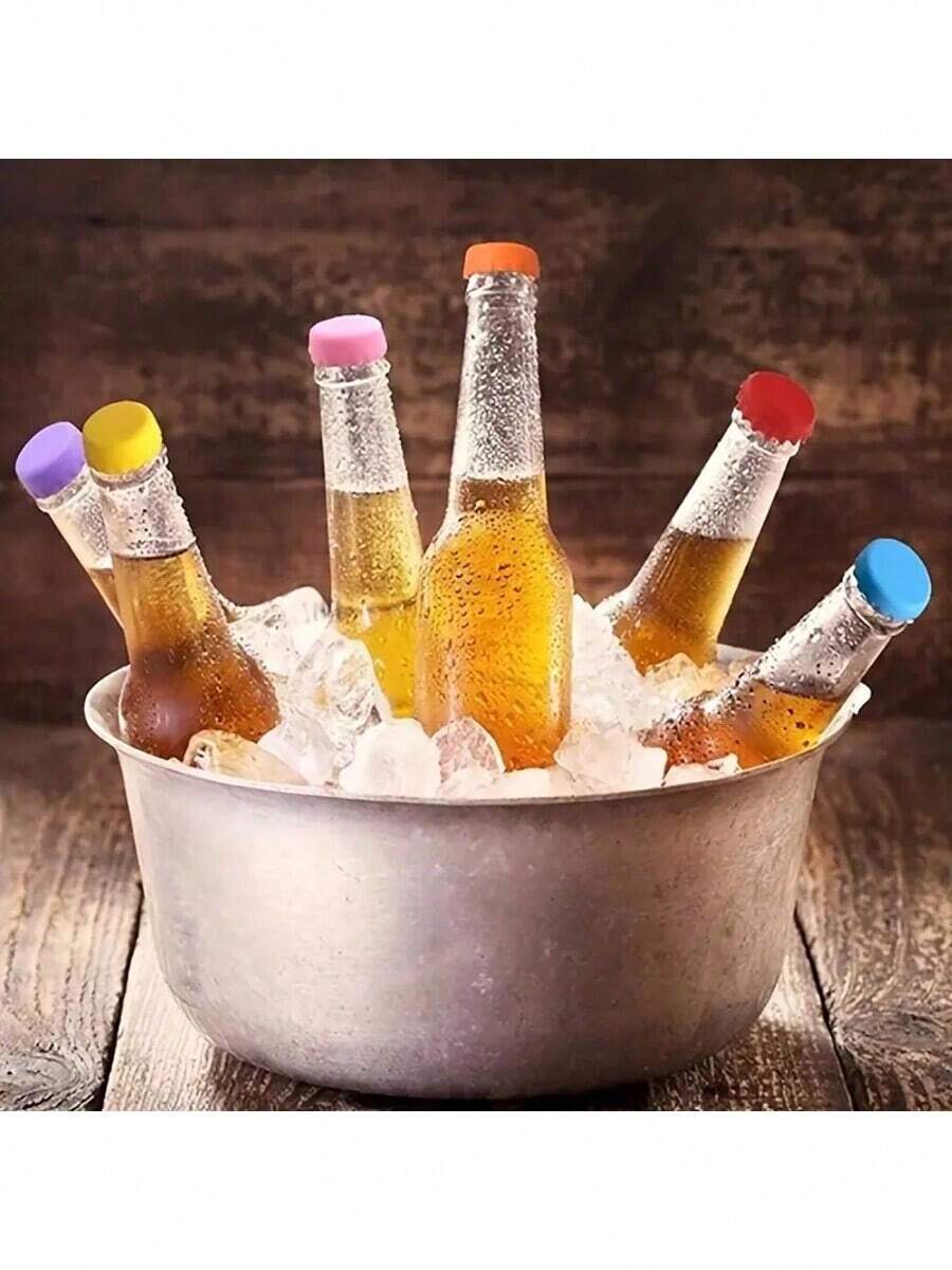 2 nắp lon silicon, nắp đậy kín bằng silicon, Cola, Soda nắp đậy kín bằng silicon, không rò rỉ nắp lon silicon 2,5 inch * 0,5 inch - Nhiều màu - Xem 1