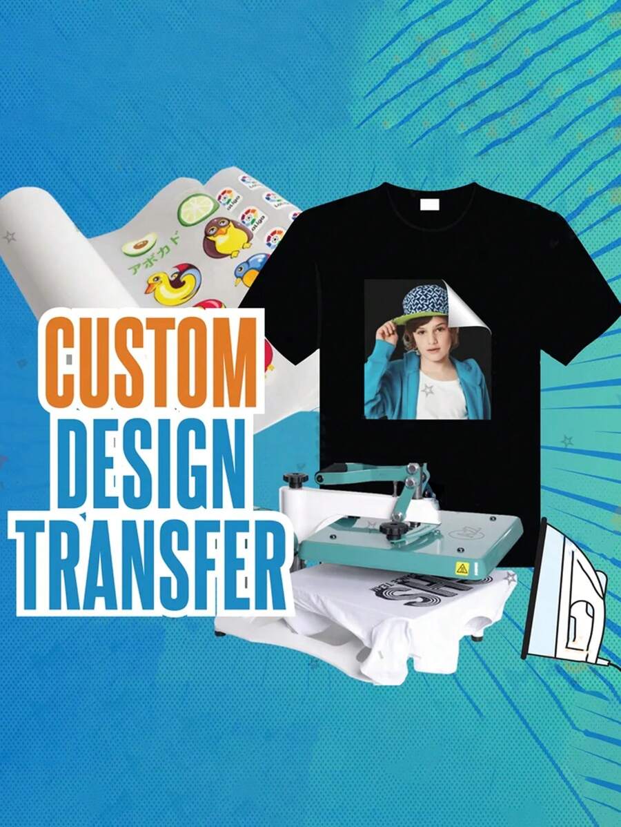 Custom Prints Heat Transfers, T-Shirt Heat Transfer Ready To Press, DTF Iron On Personalised, Custom Logo Heat Printing Transfer Gang Sheets,Graphic Print - Multicolor - View 1