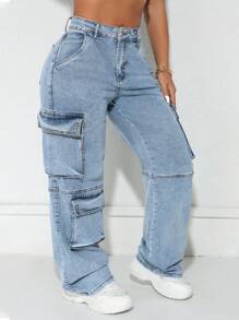 Denim de Trabalho com Abas e Stretch Estilo Cowgirl ICON Street