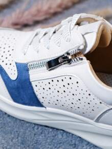 Zapatillas deportivas para mujer, materiales ligeros y transpirables, colores simples versátiles y patrones atractivos, estilo deportivo y casual, la combinación perfecta entre comodidad y estilo para tus días más activos