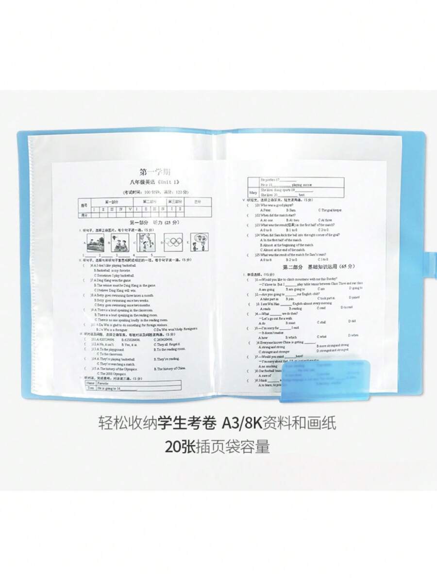 A3 document organizer folder portable file holder for student s test