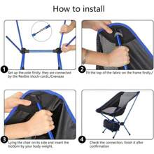 Ultralight Portable Camping Chair, Compact Folding Backpacking Chair, Collapsible Beach Chair Patio Dining Chair With Carrying Bag For Outdoor Hiking Fishing Backyard Picnic Travel - 紅色 - 查看 3