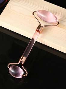 1/2 Pezzi Attrezzo di massaggi facciali Pink Bowlder Adatto per il massaggio del viso Strumento di Massaggio Facciale per donne Portatile e compatto Roller di massaggio per la bellezza delle donne