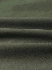 Men's Long Sleeve Military Shirt With Buttons - màu xanh lá - Xem 11