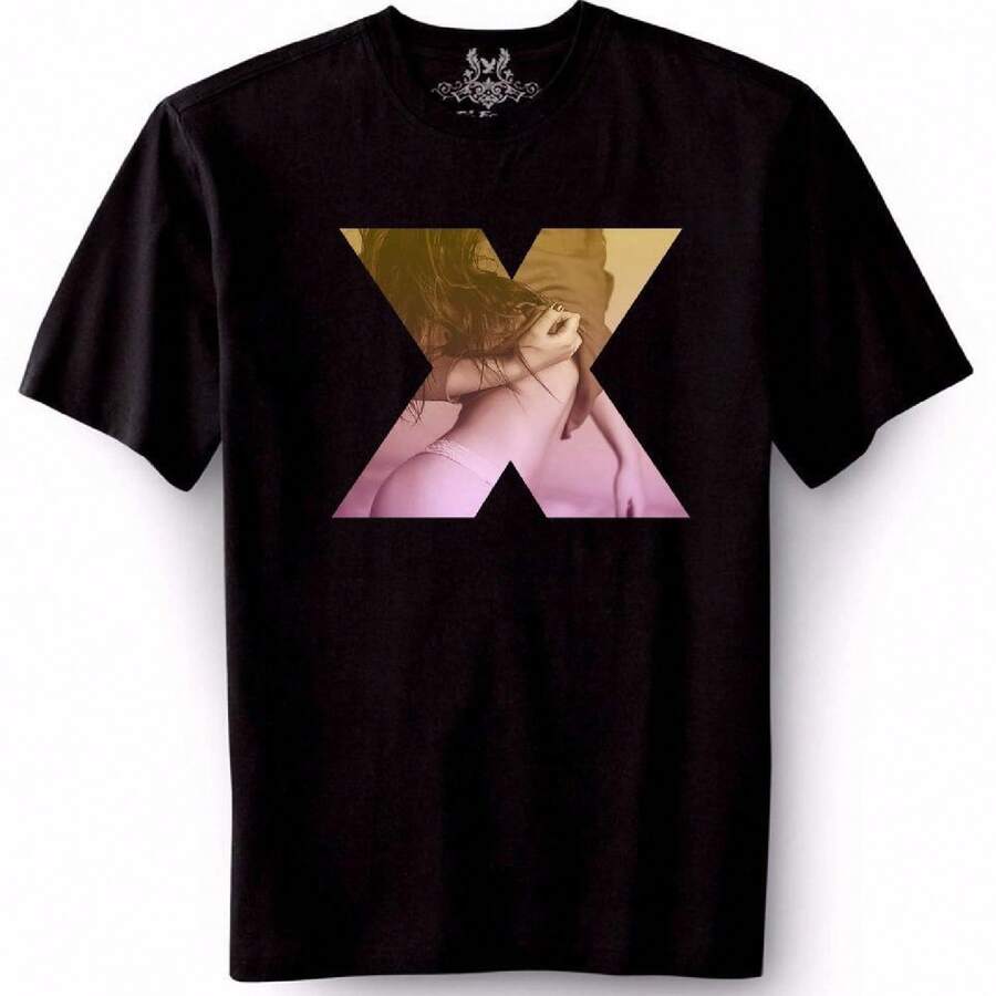 NW MENS DIGITAL PRINTED X TUMBLR SEXY LADY GIRL PHOTO GRAPHIC DESIGN T-SHIRT TEE - Black - View 1