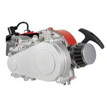 49CC 2 Stroke Aluminum Complete Engine Motor For Pocket Bike Mini Dirt Bike ATV - Silver - View 4