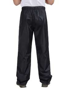 RODEEL 男士防水裤户外雨裤轻便多功能时尚钓鱼徒步探险户外运动裤 - 黑色 - 查看 2