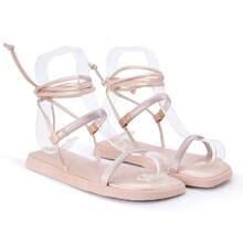 Non-Slip Comfort Lace-Up Flat Sandal - 銅色 - 查看 2