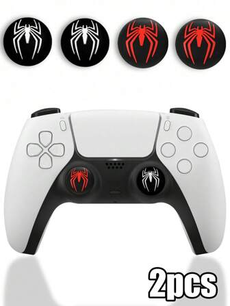 2pcs Silicone Analog Thumbsticks Joystick Caps Compatible With Game Controller