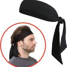 1 pieza Pañuelo deportivo absorbente de sudor para hombres Diadema de color sólido para fitness Diadema transpirable antitranspirante Diadema de samurái, opción ideal para regalos, accesorios para el cabello, accesorios para hombres, accesorios para el hombre - Multicolor - Ver 1