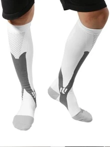 1Pair Running Men Compression Socks Fit Football Soccer Fitness Climbing Traveling Hiking Stockings 30 Mmhg Athletic Men Women Sports Socks XXL, Fall