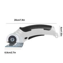 Electric Cardboard Cutter, Cordless Electric Scissors For Box, Plastic, Carpet, Fabric, Leather, Cardboard, Low Noise, Portable Powerful Rotary Cutter For Sewing, Crafts, DIY Projects - Grey - View 3