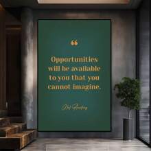 Opportunities Will Be Available You Cannot Imagine Large Wooden Framed Wall Art Home Decor Canvas Painting- For Bedroom, Bathroom, Living Room, Office, Kitchen, Holiday Gift- 1pc - Multicolor - View 2